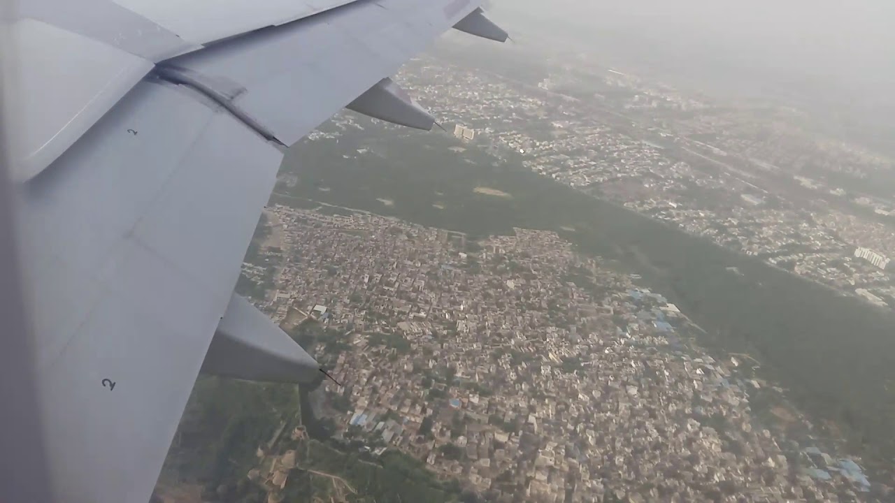 Qutub Minar from Aeroplane - Delhi