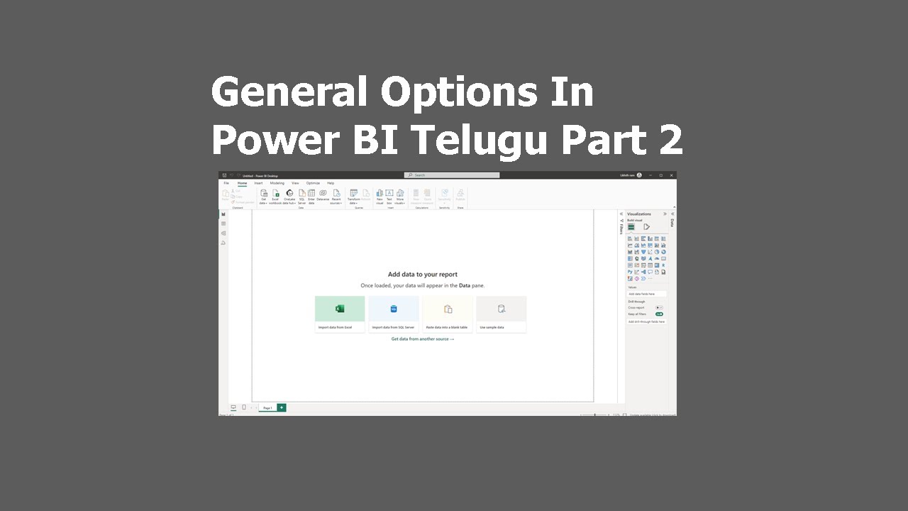 General Options In Power BI Telugu Part 2 | #powerbitelugu