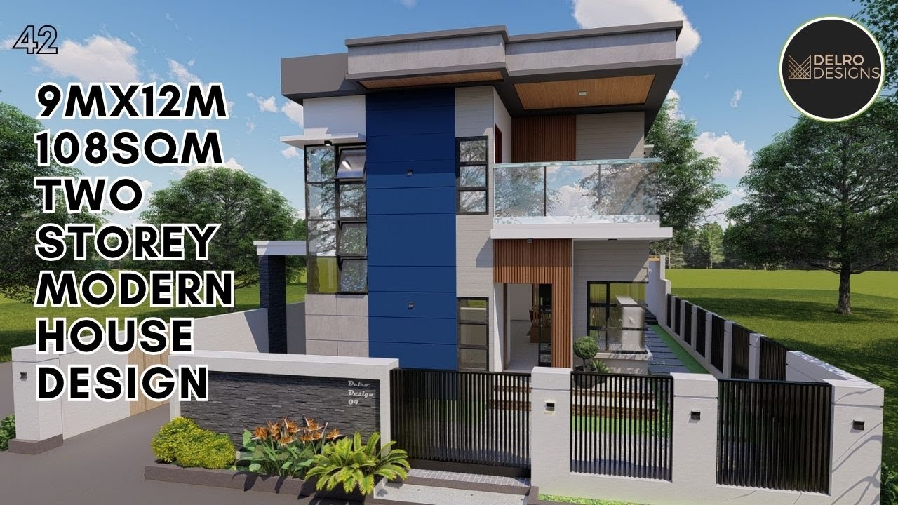 9mx12m/ 108 sqm 2 storey Modern design house - #house #tiny #smallhousedesignideas #homedesign