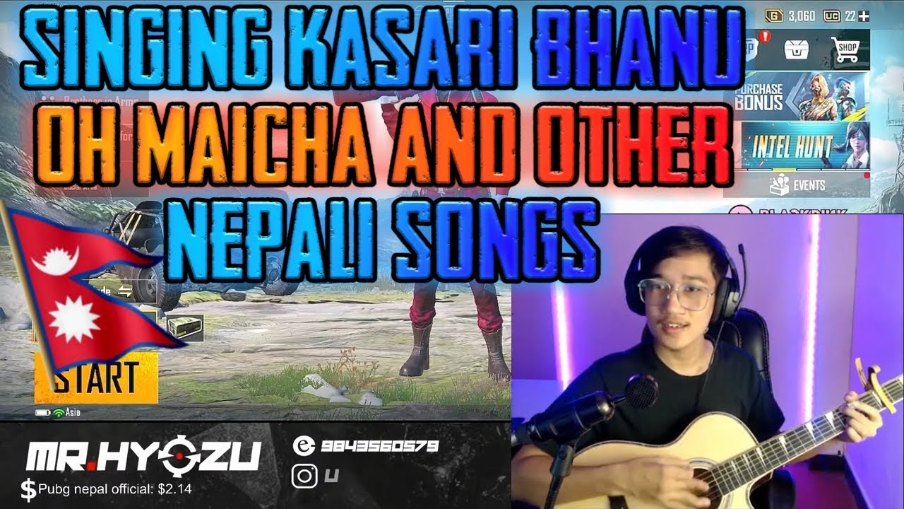 MR. HYOZU SINGING KASARI BHANU, OH MAICHA & OTHER NEPALI SONGS ON STREAM 😍 - GAURABYT ||