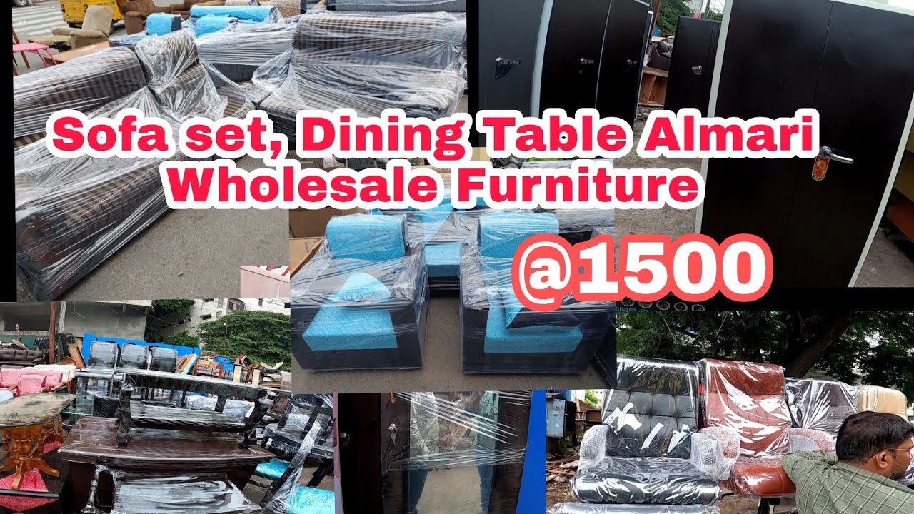 Cheap and Best furniture market in Hyderabad Nampally | Sunday furniture market | Sofa set, Almira,