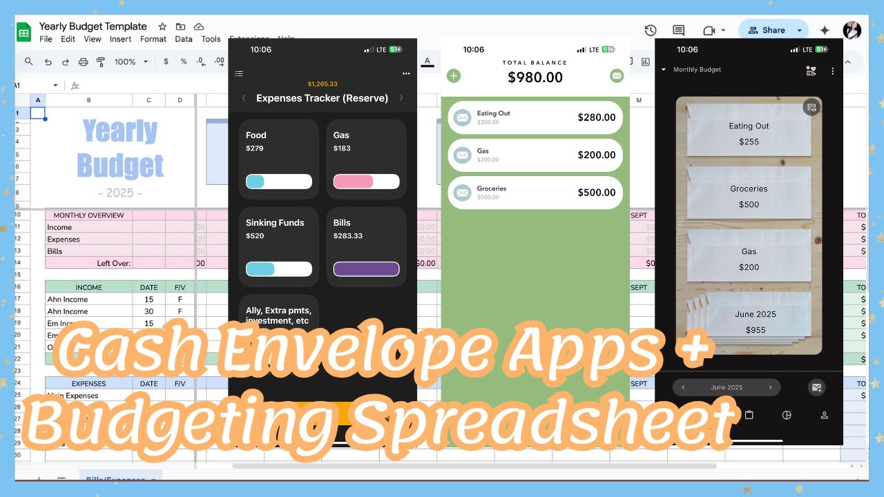 How We Budget Using Our Spreadsheet and Cash Envelope Apps - Free Budget Templates