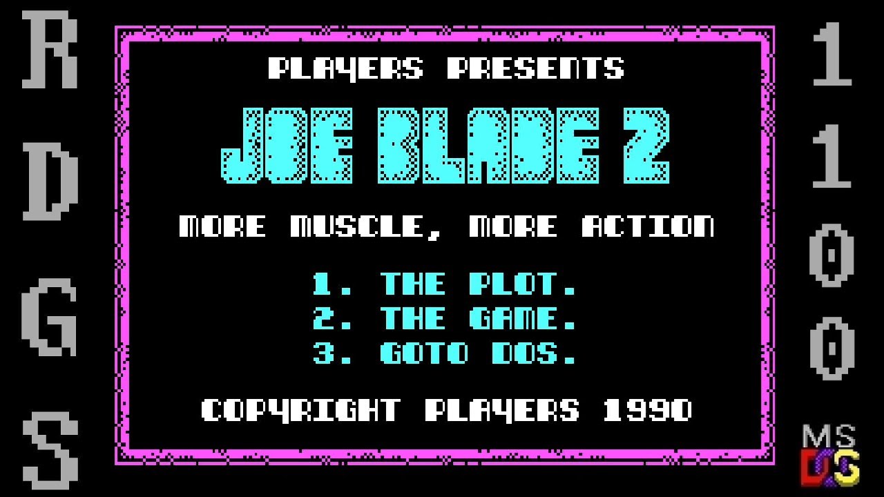 Random DOS Game Show #1100: Joe Blade 2 (1990)