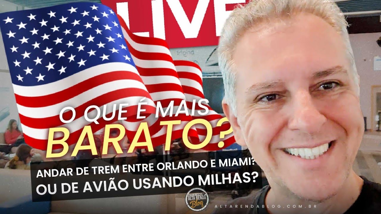 💳O QUE É MAIS BARATO TREM 🚆 DE MIAMI PARA ORLANDO OU AVIÃO COM MILHAS, NUBANK ULTRA VIOLETA LATAM.