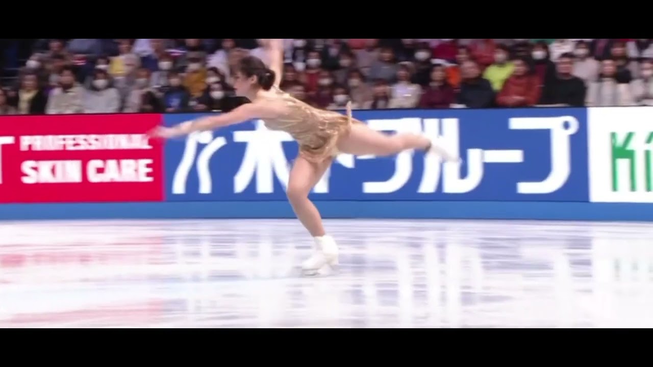 Alysa Liu 3T with huge underrotation, and 3Lz on the quarter -- not called in GP Final free skate