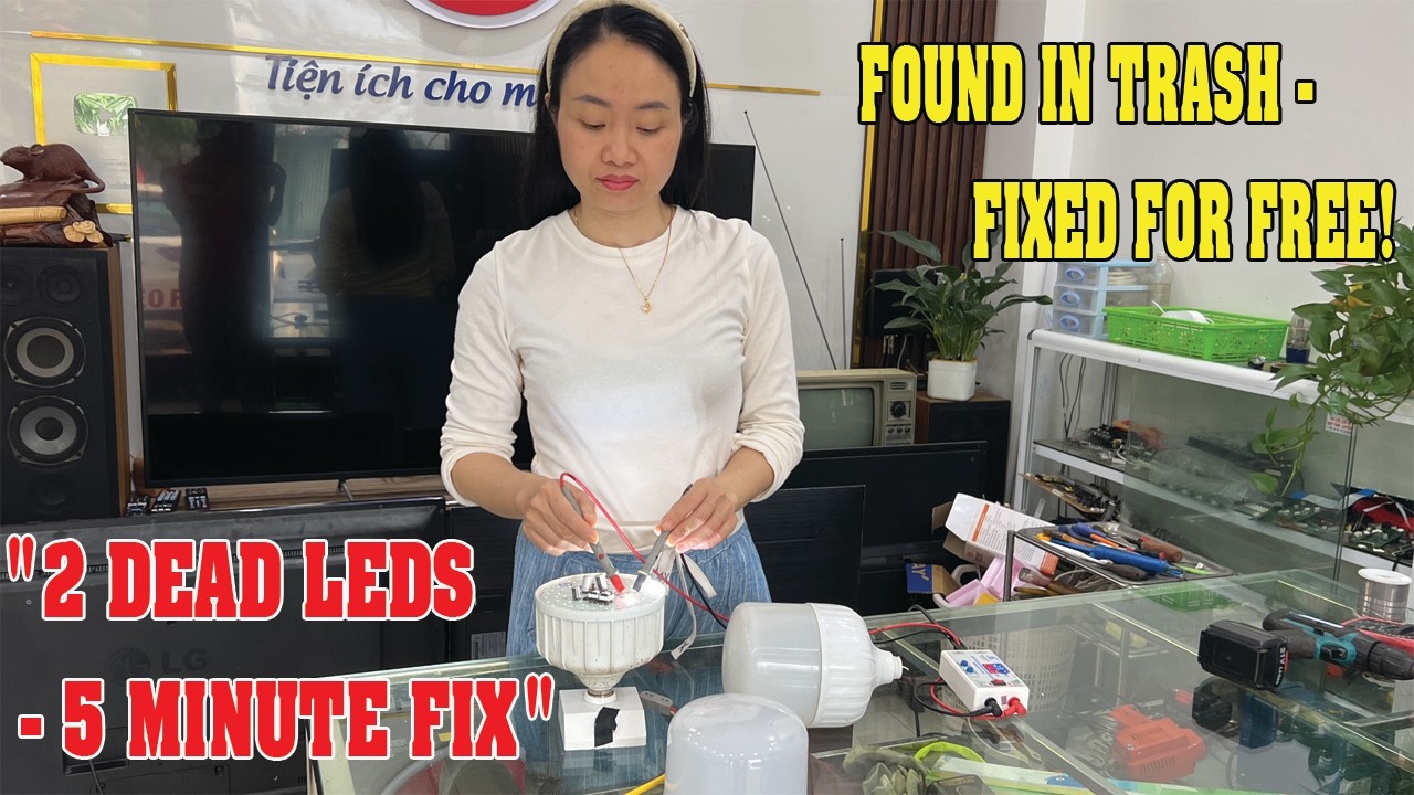 Found Broken LED Bulbs Behind My House | Girl Fixes Them for FREE in Minutes!