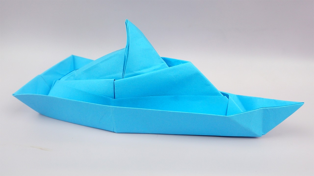 Schiff falten - Papierboot basteln mit papier - Bastelsachen für anfänger