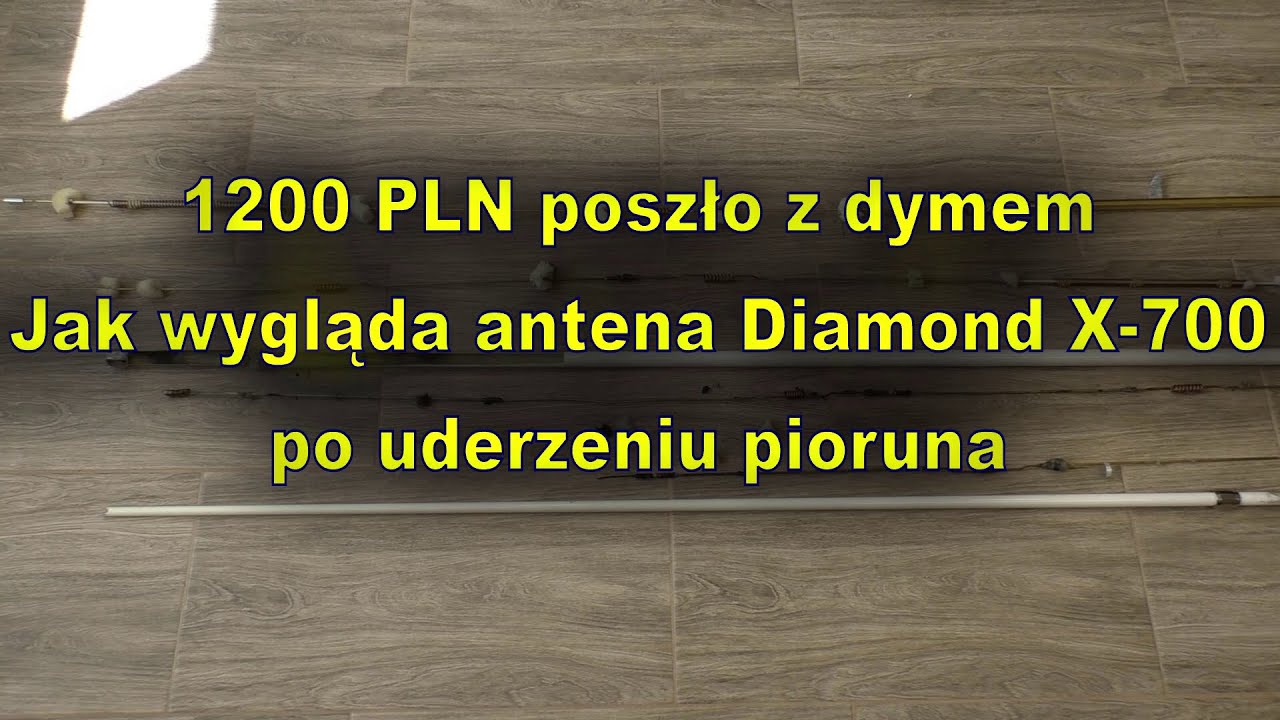 Piorun uderzył w antenę Diamond X-700