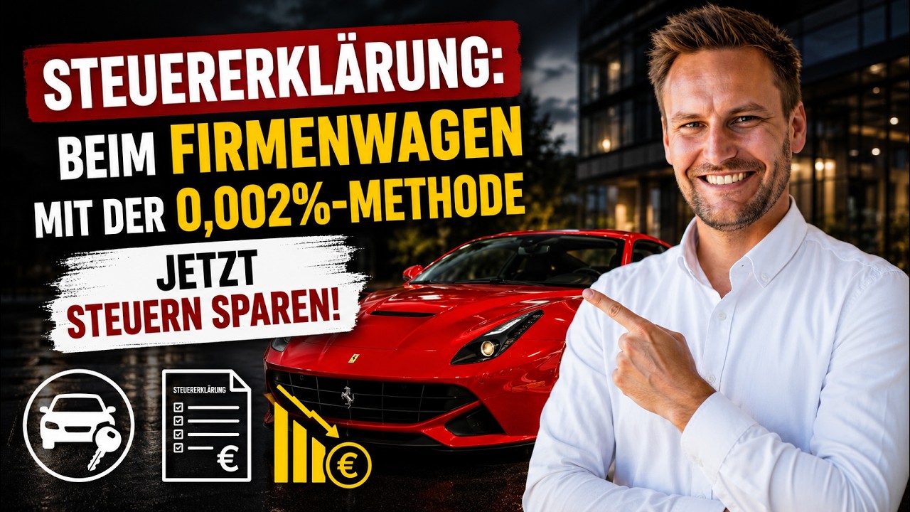 Steuererklärung: Beim Firmenwagen mit der 0,002%-Methode jetzt Steuern sparen!