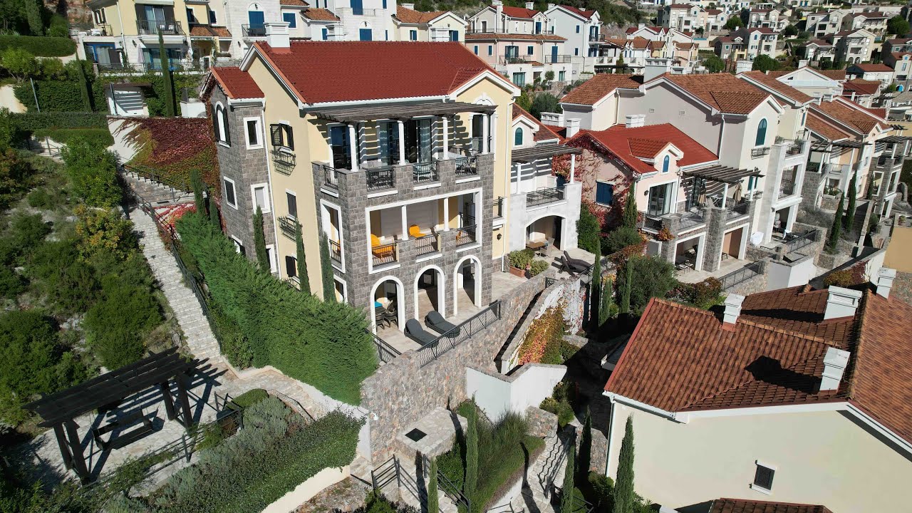 Two apartments with big terrace for sale in Lustica bay