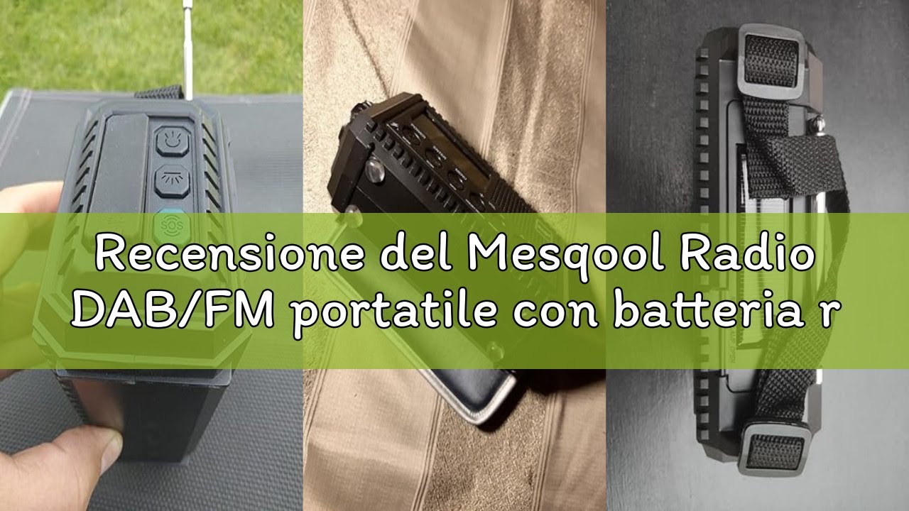 Recensione del Mesqool Radio DAB/FM portatile con batteria ricaricabile da 5000 mAh, manovella solar