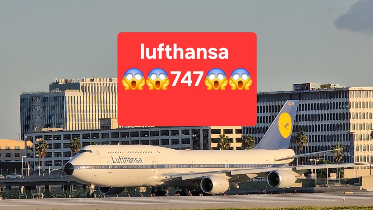 Lufthansa 747 saliendo de los angeles california 😱👍🙏👀👀🫶🛫 con destino alemania