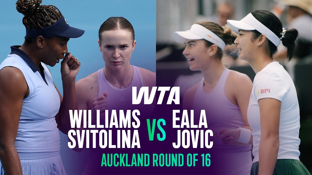 Eala/Jovic vs. Williams/Svitolina | Auckland Doubles Round of 16 | WTA Match Highlights