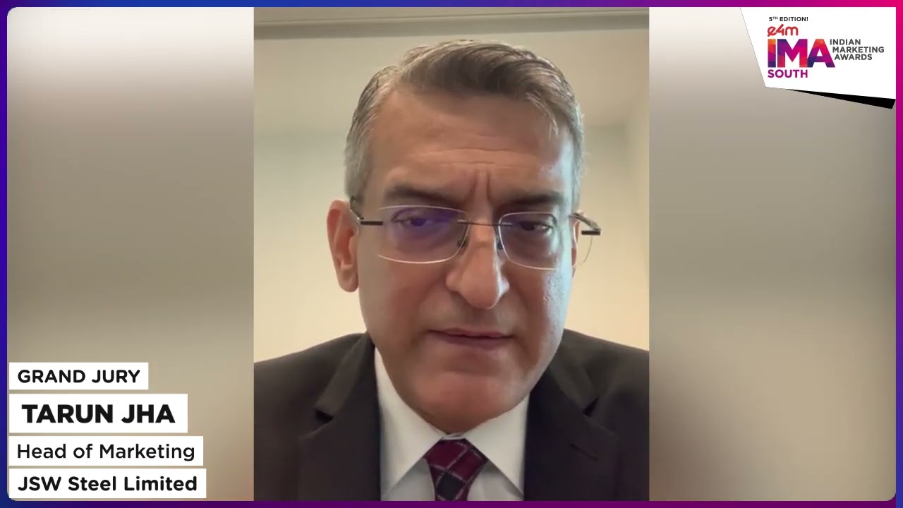 Tarun Jha, Head of Marketing, JSW Steel Limited  | Grand Jury - IMA South 2025