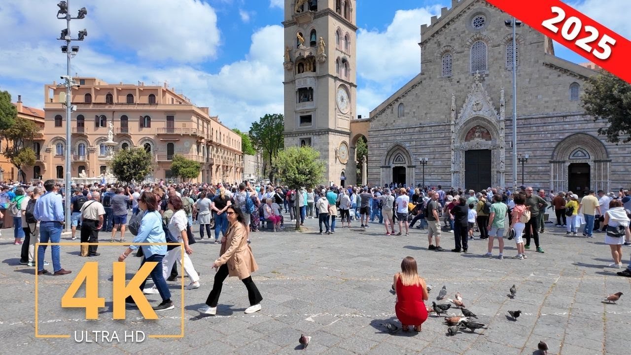 Sicily, Italy 🇮🇹 Messina Street Walk | City Tour | Sicilia, Italia | Virtual Walking 2025