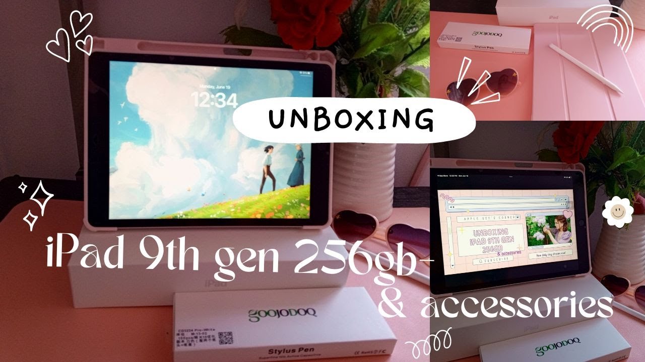 Unboxing Ep. 1 ✨ iPad 9thgen 256gb silver + cute accessories / Apple pencil alternative