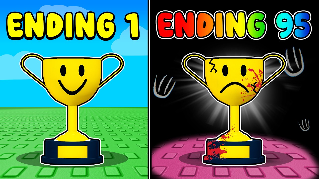 completing ALL 95 Endings in Roblox easiest game ever...