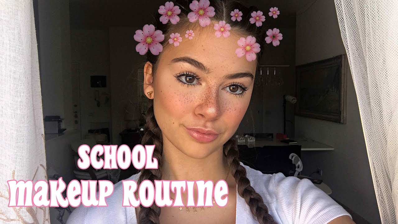EVERYDAY SCHOOL MAKEUP ROUTINE ♡ vittoria.miles