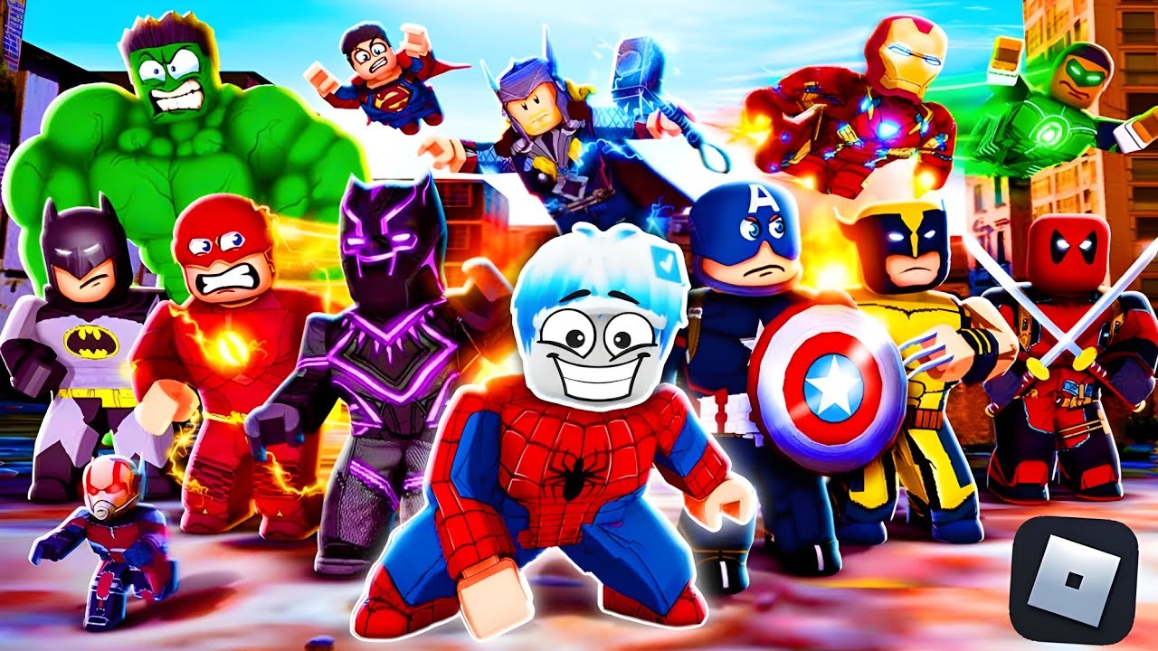 ကျနော် Superhero တွေနဲ့အတူ တိုက်ပွဲဝင်ခဲ့တယ်/ Roblox Hero Brawl Gameplay