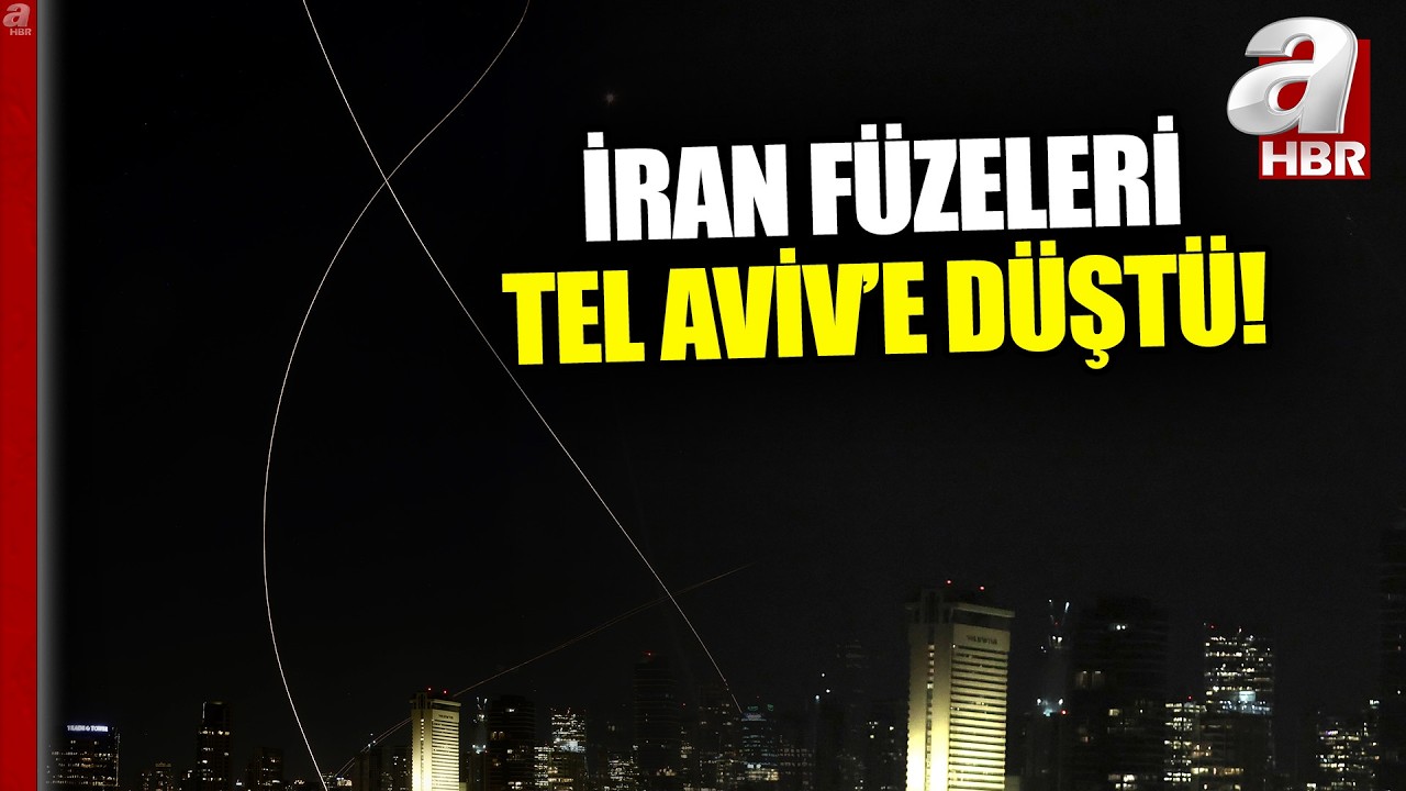 İran Tel Aviv'e Füze Yağdırdı... Tel Aviv Geceyi Alevler Arasında Geçirdi!| A Haber