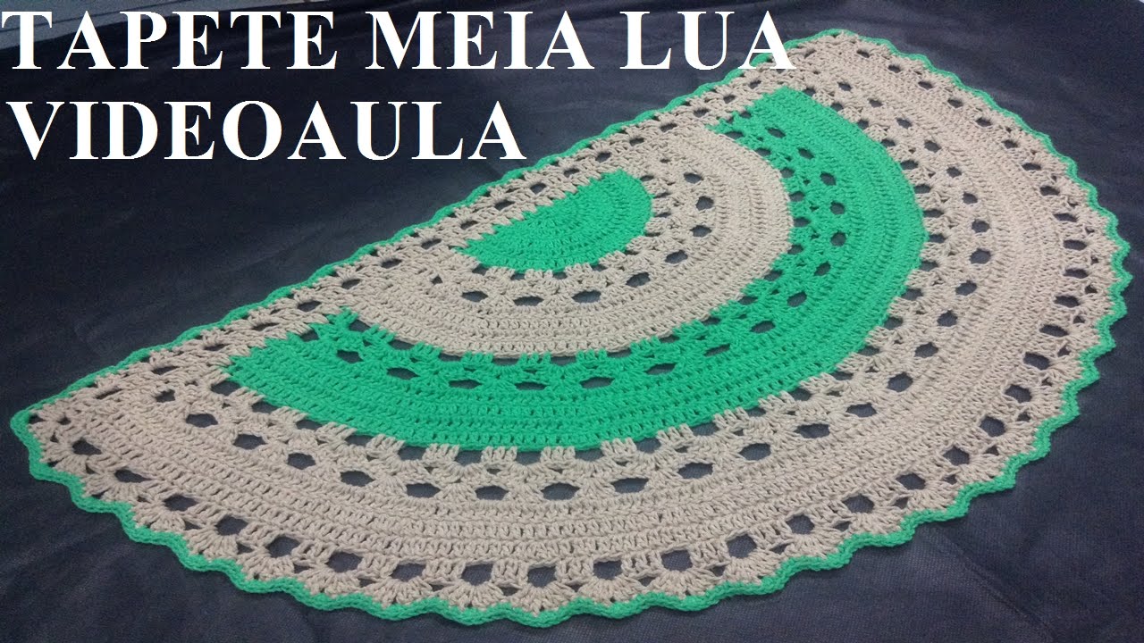 TAPETE MEIA LUA CROCHÊ #luizadelugh