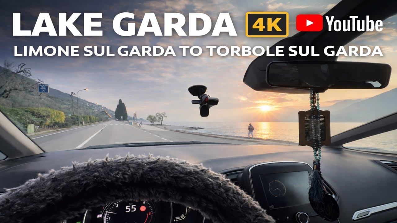 Italy 4K Drive 🇮🇹 Limone sul Garda → Torbole sul Garda | Relaxing Scenic Road
