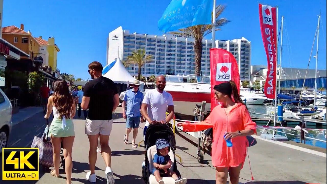 Vilamoura Marina - Portugal Walking Tour (4K Ultra HD)