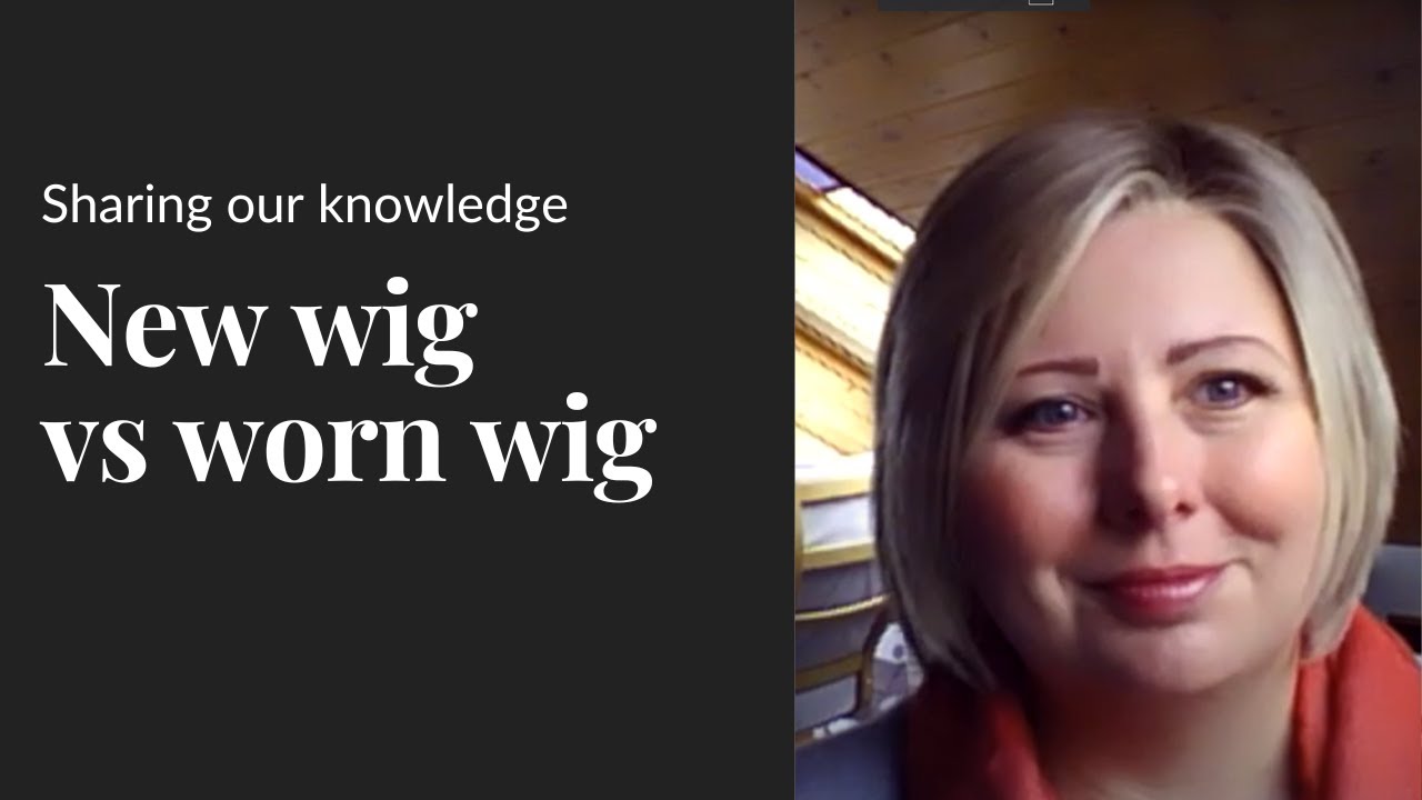 Comparing the difference between a new and worn wig