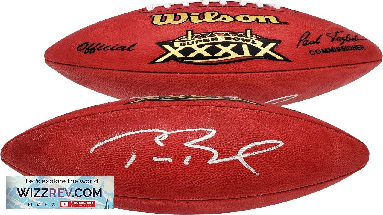 Tom Brady Autographed Official N.F.L Leather SB XXXIX Logo Football Patriots Holo