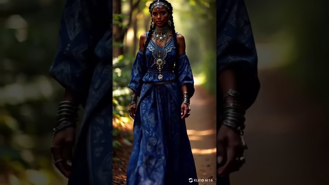Queen of the Path #ModernHeritage #DynamicShot #TraditionalStyle #CulturalAesthetic #NaturalGlow