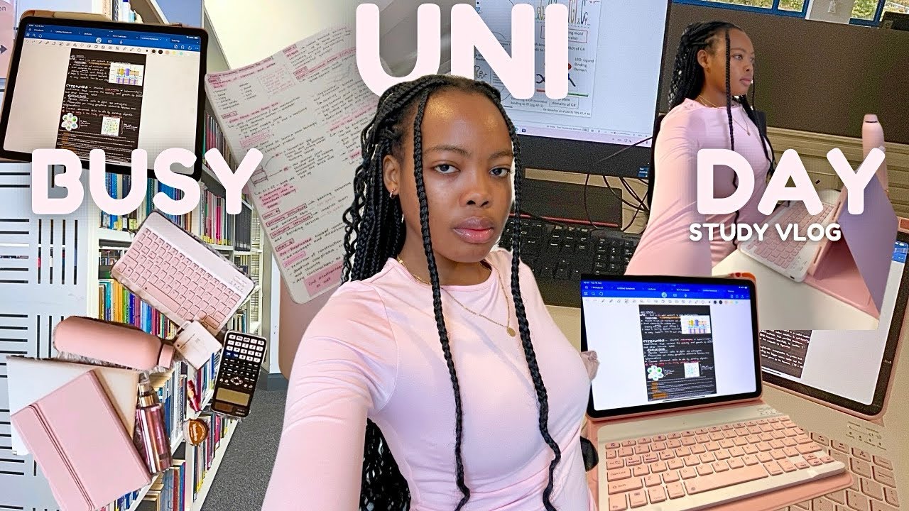 Study vlog; PRODUCTIVE UNI DAY🌸, note-taking, organisation, skincare, cooking, lectures, studying
