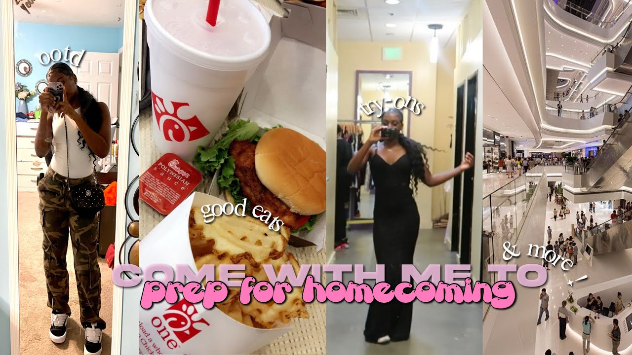 COME WITH ME TO PREP FOR HOCO 2023 | ootd, good eats, dress try-ons, & more shopping!