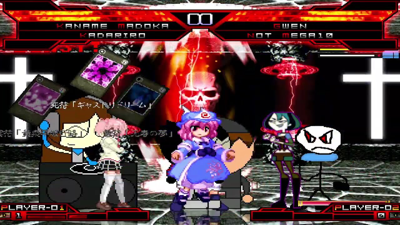 KOF MUGEN Tag Team M Kaname Kadariro Y Saigyouji Mayumi Joutouguu vs Gwen Not Megaten Weaker DJ Boy