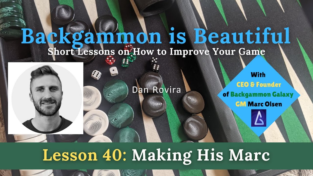 Backgammon: Making His Marc (Lesson 40) - with GM Marc Olsen