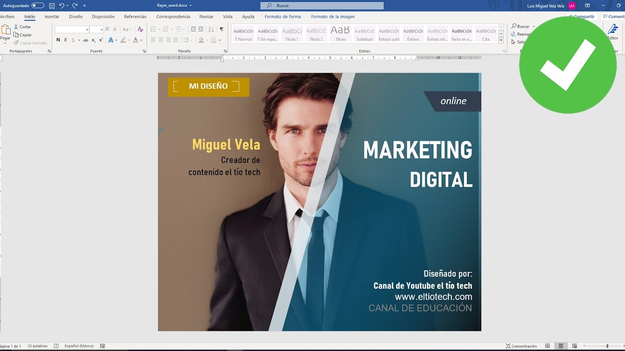 Como hacer un flyer en  Word (Exportar a imagen JPG o PNG)