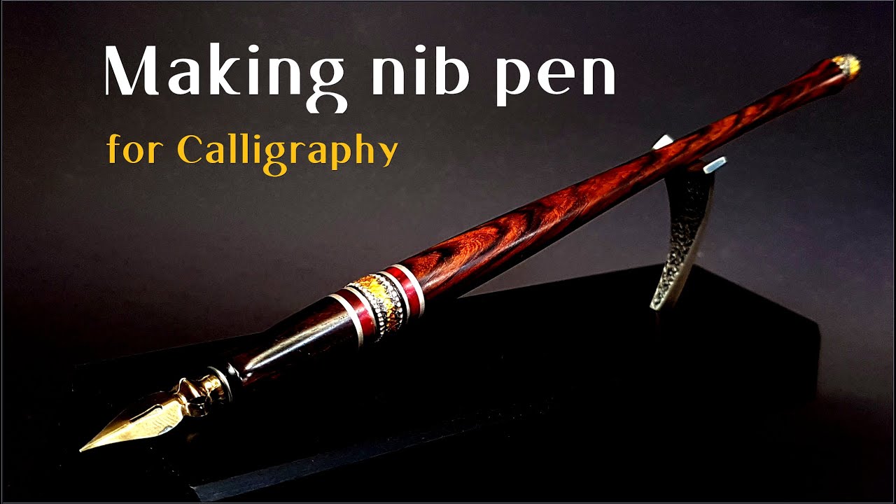 [ Pen turning ] Making Nip Dip Pen / wood, silver, gold