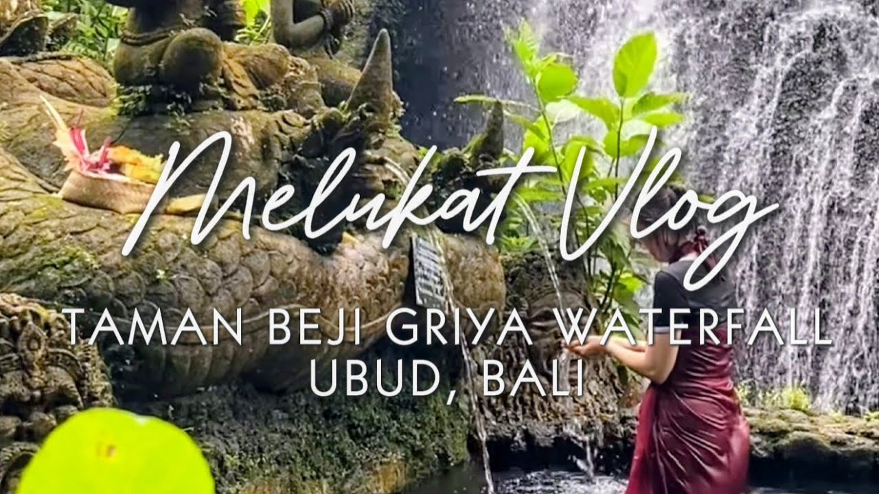 Taman Beji Griya Waterfall Temple | Ubud, Bali [ MELUKAT EDITION ] - Asmr