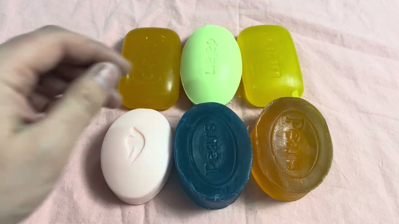 6 different dry and soft soaps cutting asmr part1