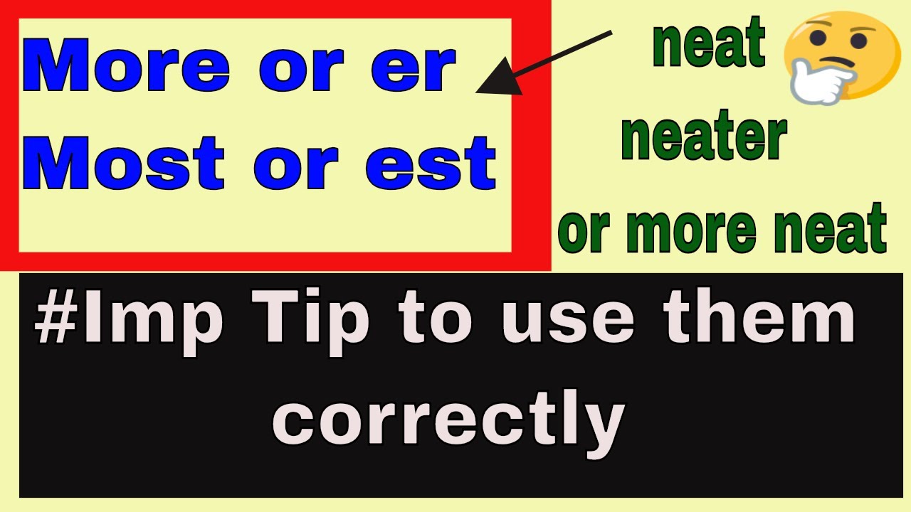 More/Most or er/est || know about a useful tip || Degrees of comparison