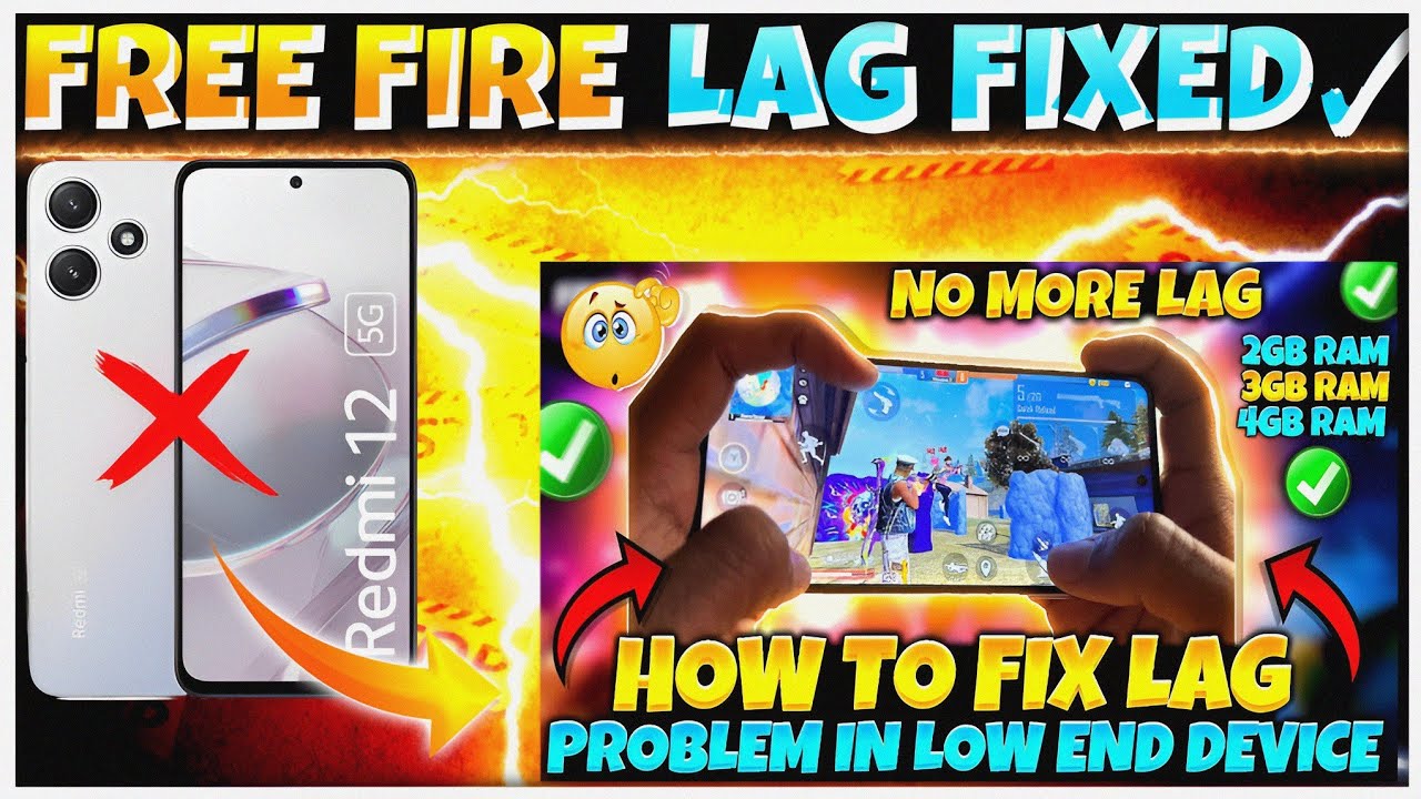 Redmi 12 5G Free Fire Lag Problem Solve || Redmi 12 Free Fire Gameplay Lag Problem Solve 💯