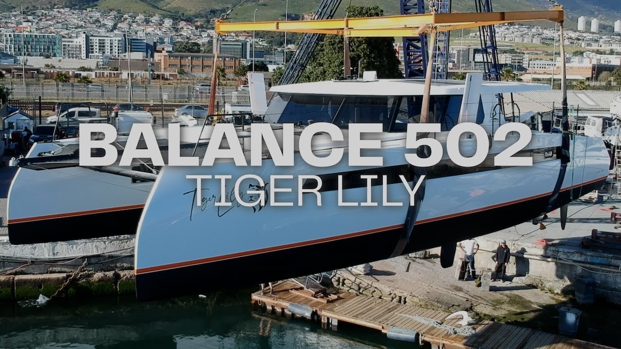 The Launch of Tiger Lily | Balance 502 Catamaran Splash