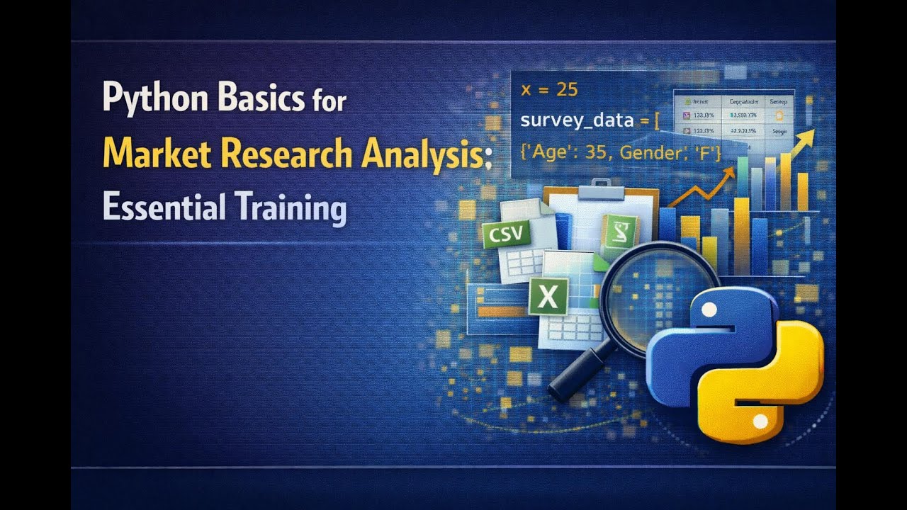 Python Basics for Market Research Analysis: Essential Training