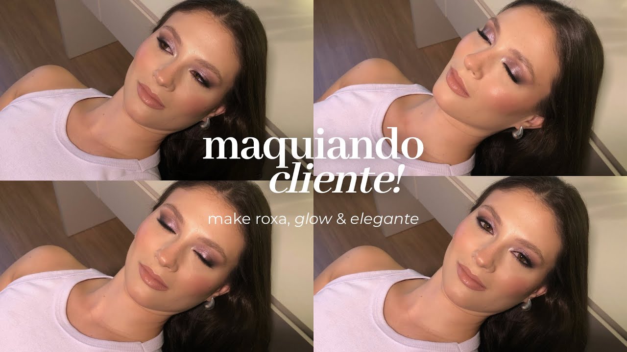 MAQUIAGEM FESTA, PASSO A PASSO | maquiagem roxa, glow e elegante!