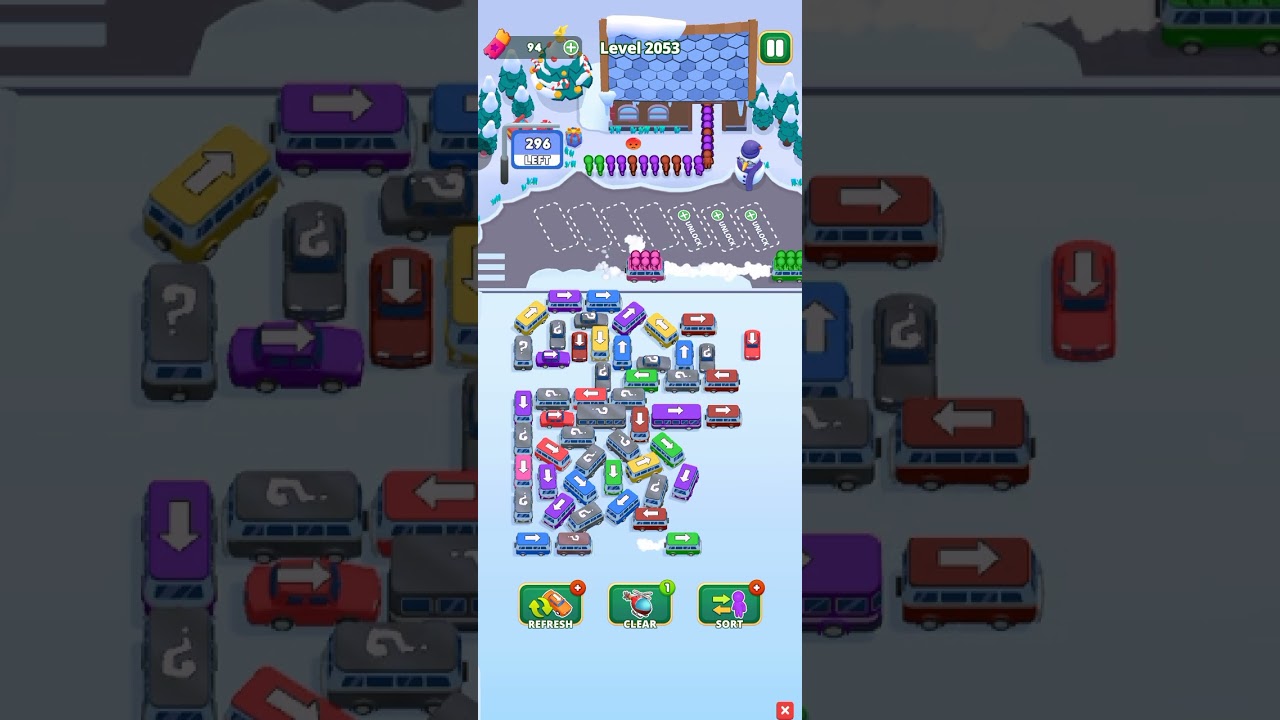 Bus Escape traffic jam 2053 level gameplay walk-through 2026
