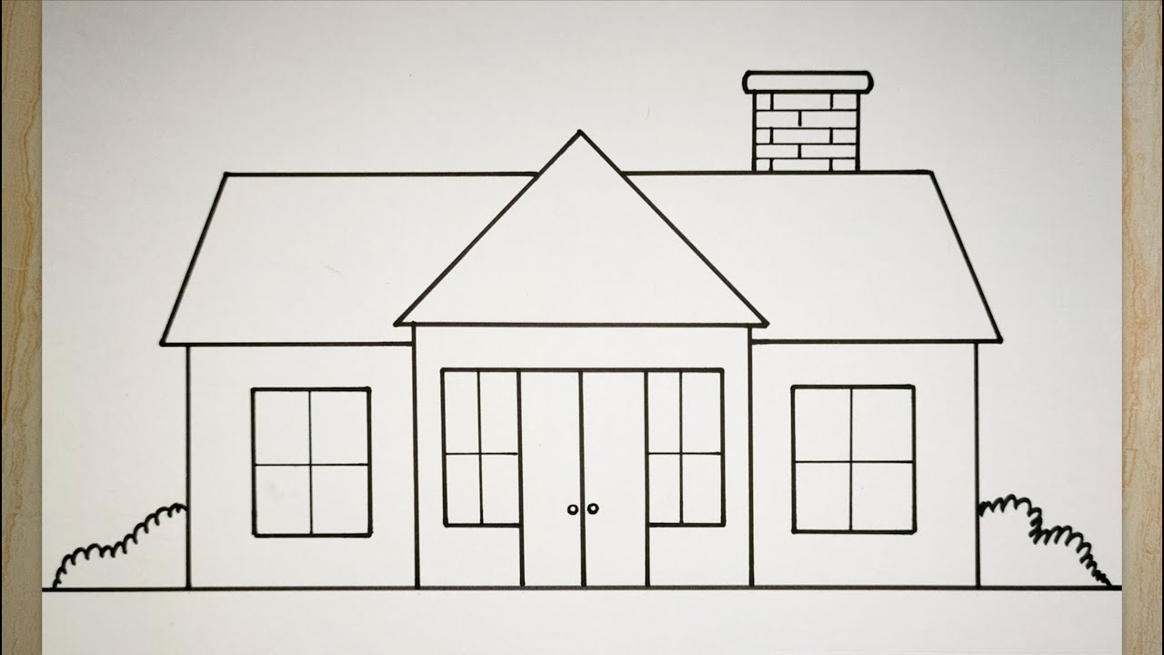 Menggambar rumah yang bagus dan simple