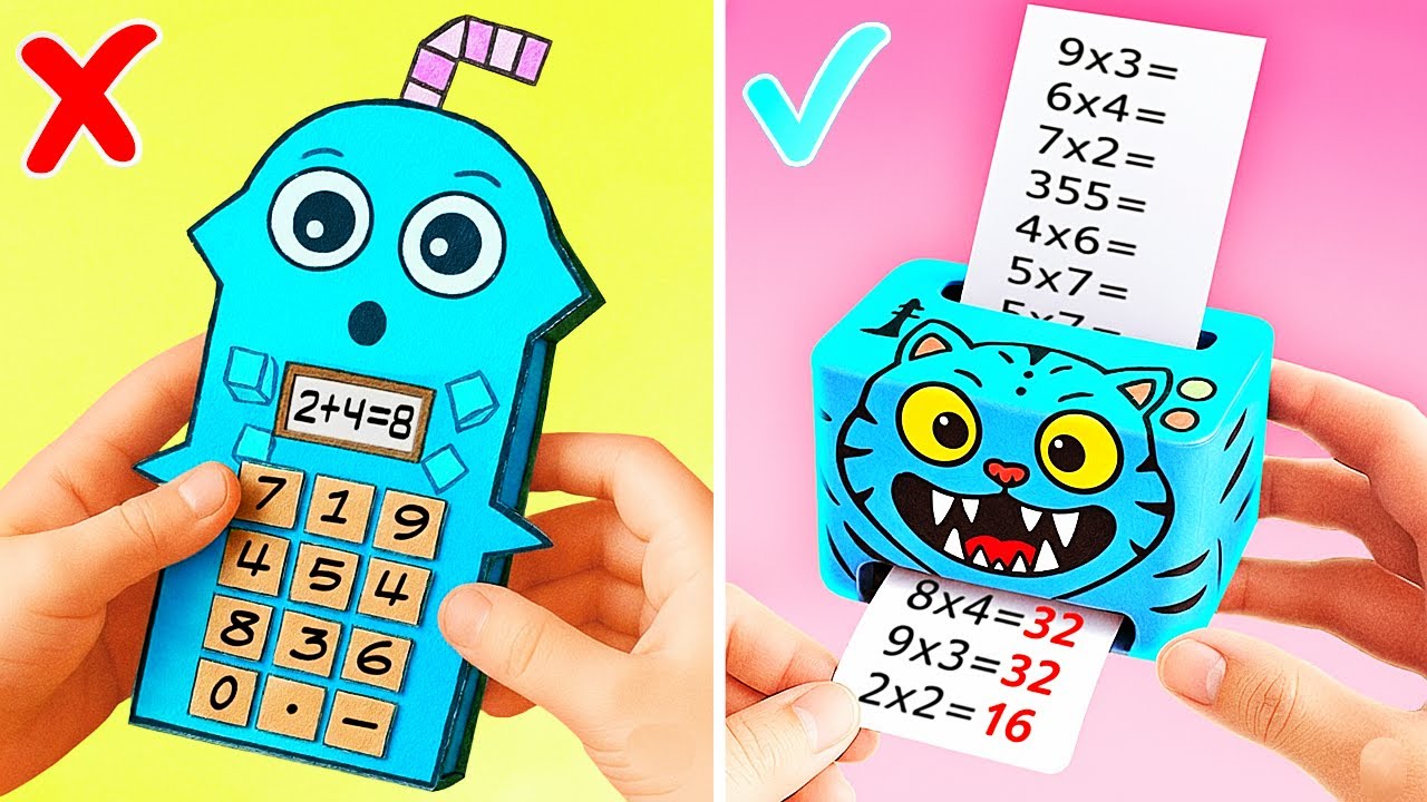 Sprunki vs KPop Demon Hunters Cardboard Calculator🎒✏️ *Paper & Cardboard DIY Supplies*