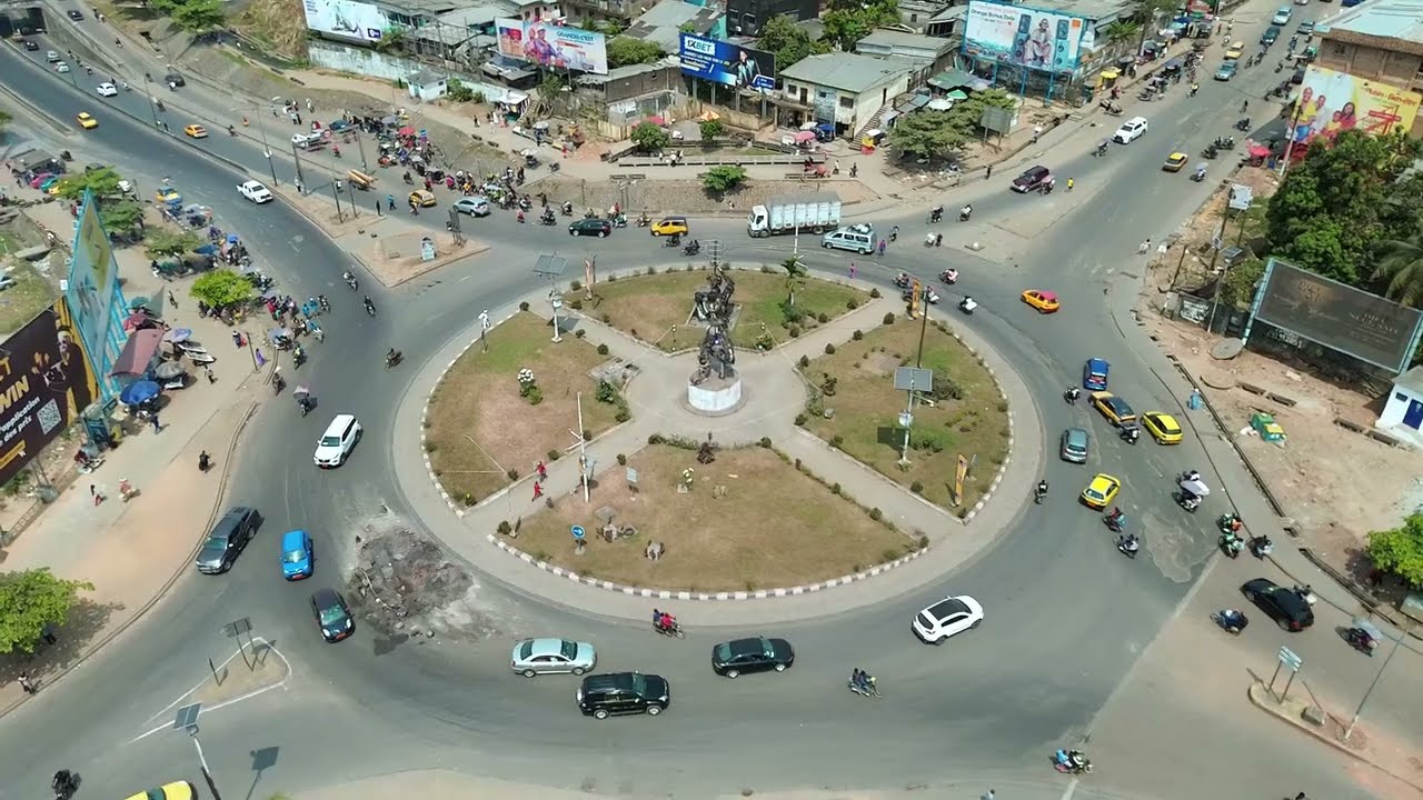 DRONE SUR CAMEROUN DOUALA ROND POINT DEIDO HD