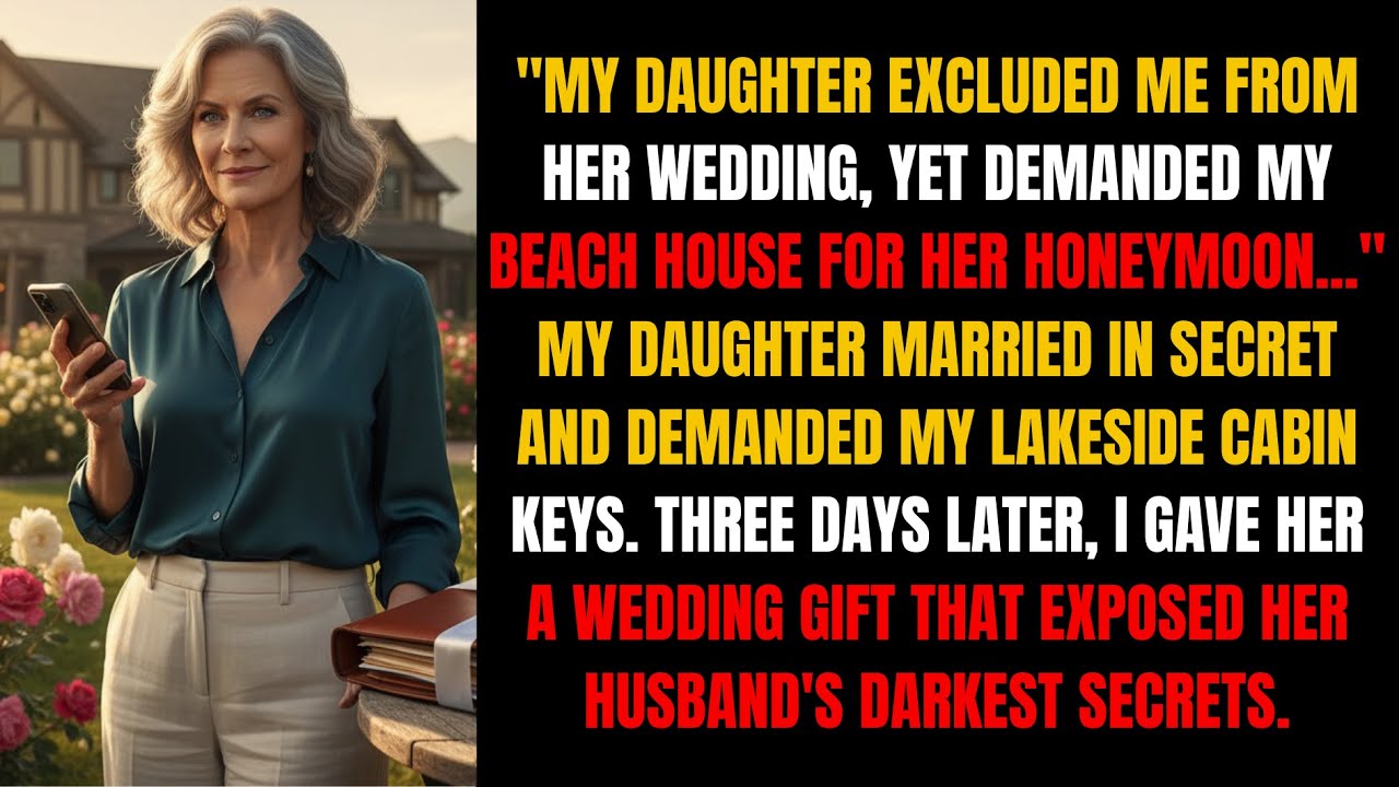 🔥​MY DAUGHTER EXCLUDED ME FROM HER WEDDING, YET DEMANDED MY BEACH HOUSE FOR HER HONEYMOON...🔥​