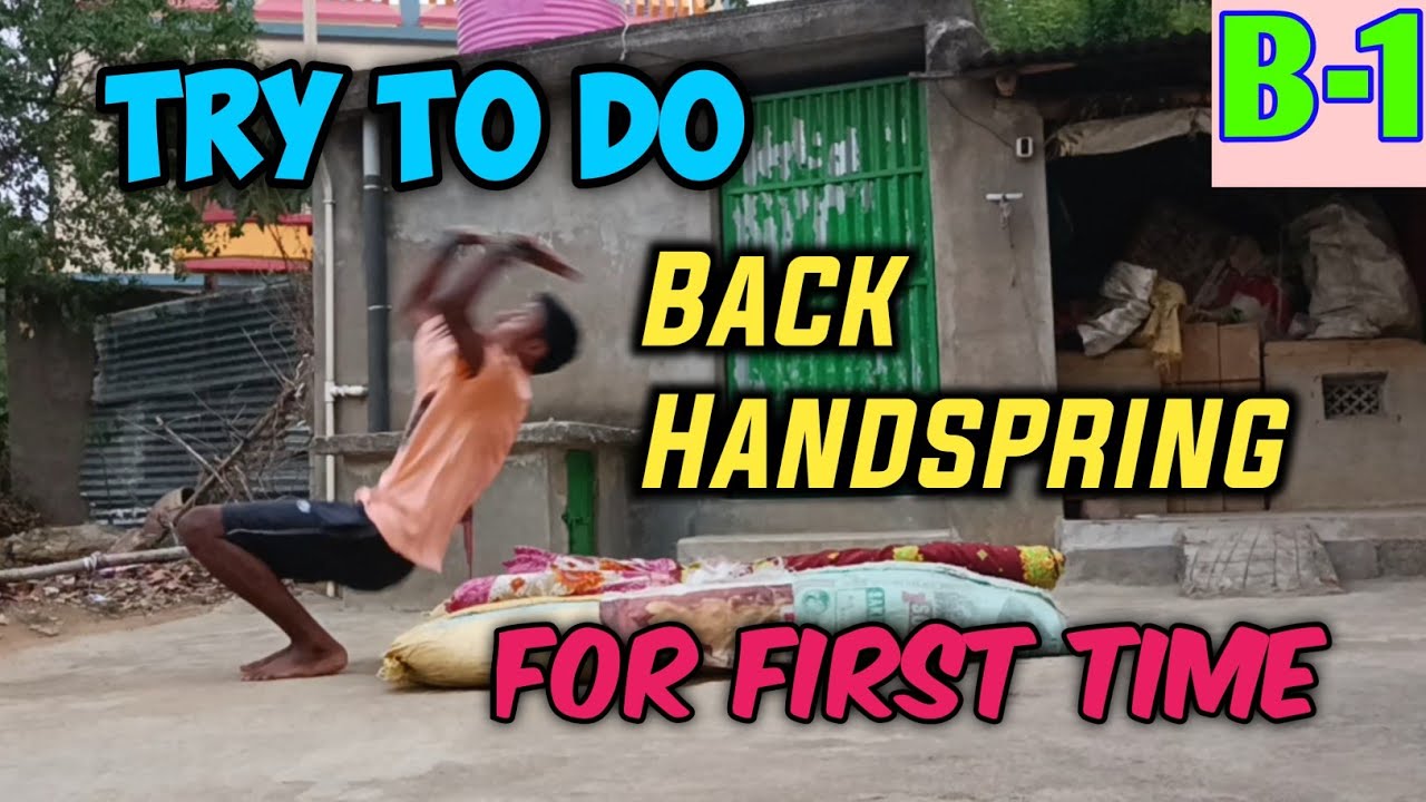 Trying To Learn Back Handspring For First Time | By Different Method |