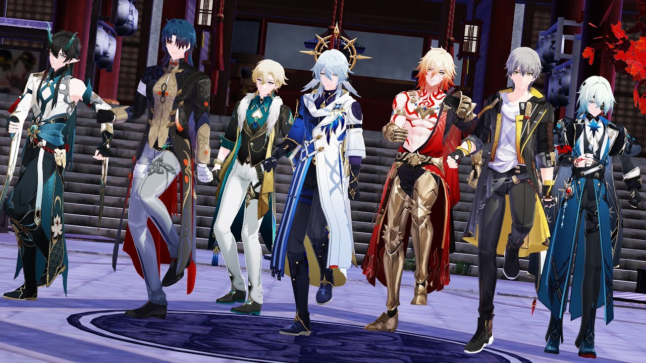 [MMD Honkai Star Rail] BTS - Dope (Lunae/Blade/Aventurine/Mydei/MC/Anaxa/Sunday)